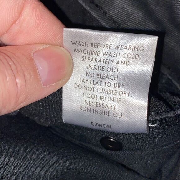 Eileen Fisher Women's Black Organic Cotton Blend Wax Coated Skinny Jeans Size 8 - Picture 10 of 10